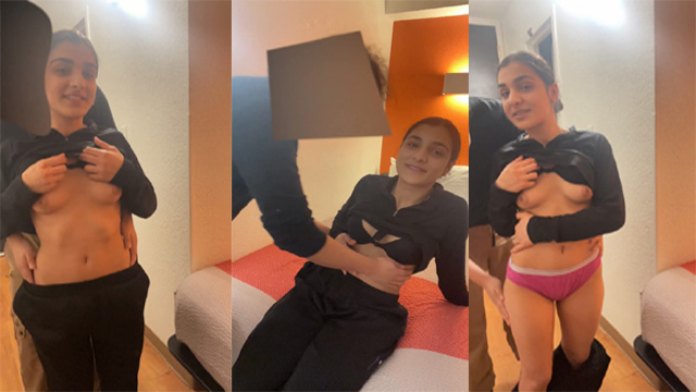   NRI Babe Boobs And Ass Pressed By White Bf