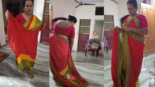 New Tamil Mom Dress Change Infront – son Secretly Recorded it Video Watch Now