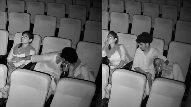 Horror Kissing Viral On Cinema Hall CCTV Cam Viral Video