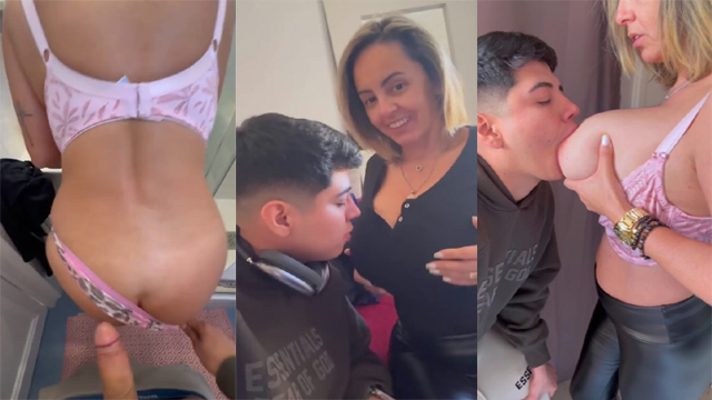Son Sucks Her Mom’s Huge Tits Big Dick Fucking
