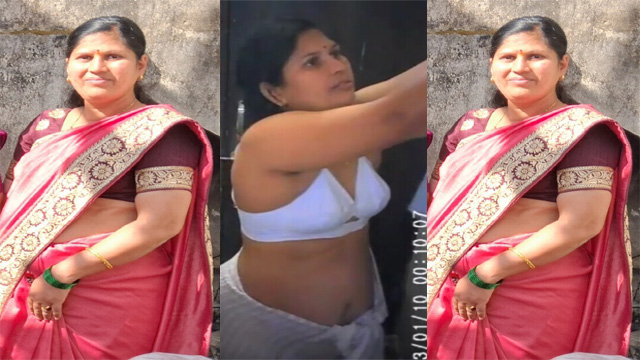 Pressing boobs Aunty Blouse Changing Video Watch