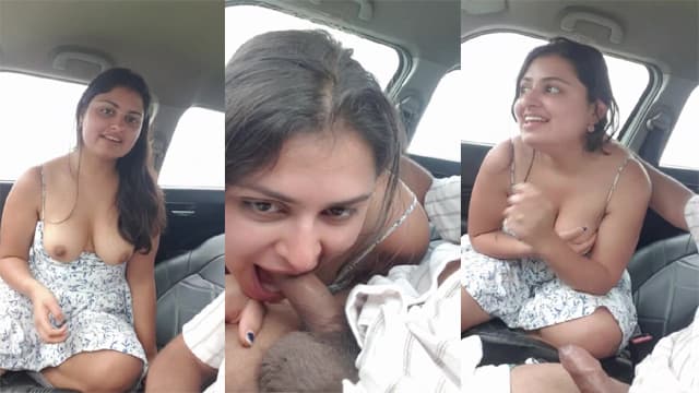GF Flash Hot Boobs Sucking BF’s Dick In Car Viral Porn Video