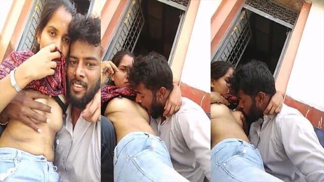 Boyfriend Sucking Lovers Boobs Outdoor Video Watch