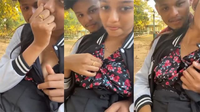 School Girl Sweet Boobs – BF Outdoor Squeeze Viral