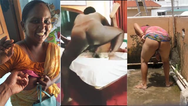 Tamil Aunty Boobs Pressed On Rooftop – Threesome Fucking Video Free