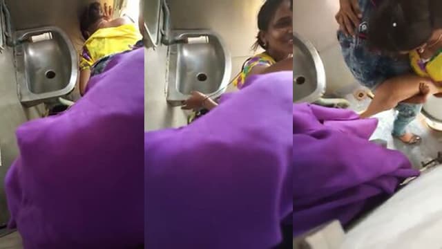 Village Couple Train Toilet – Hard Pounding MMS