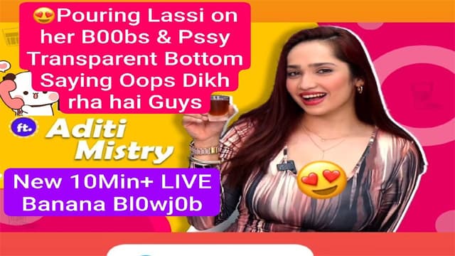 Aditi Mistry New Live Banana Blowjob Pouring Lassi on Her Boobs Viral Porn