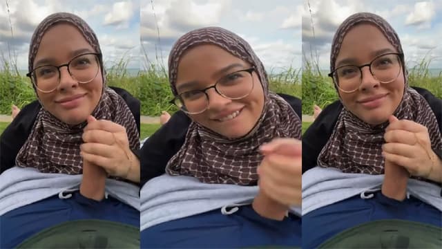 Hijabi Babe Hard – Big Cock BJ Public Park Viral