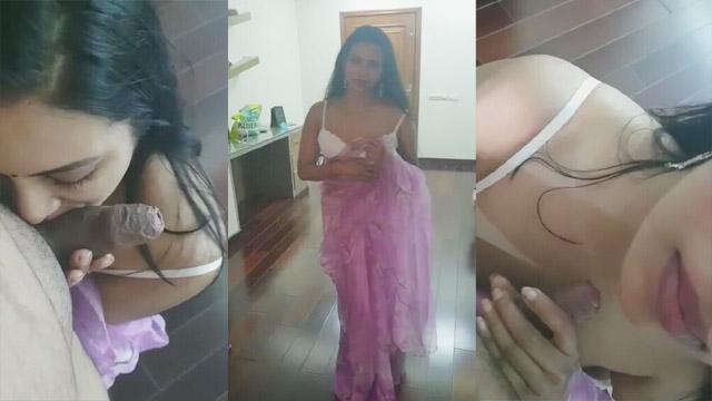 Horny Randi Saree Bhabhi Nude Blowjob Full MMS Leak