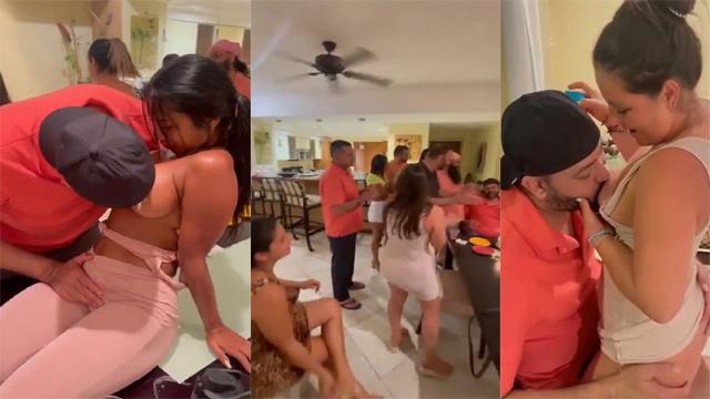 Punjabi guys are having fun With multiple Strippers at birthday party